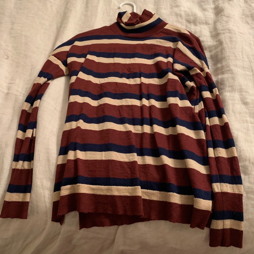 Madewell women’s striped, turtleneck sweater